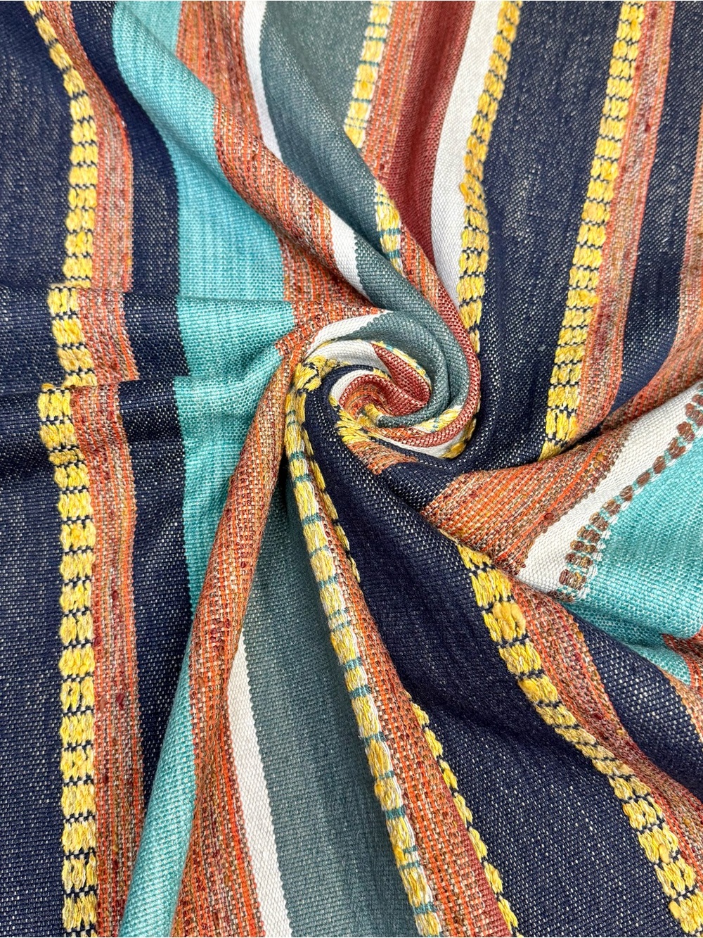 Fabric 1 Yard Barcombe Carnival By Zinc Textile Rustic Textured Weave